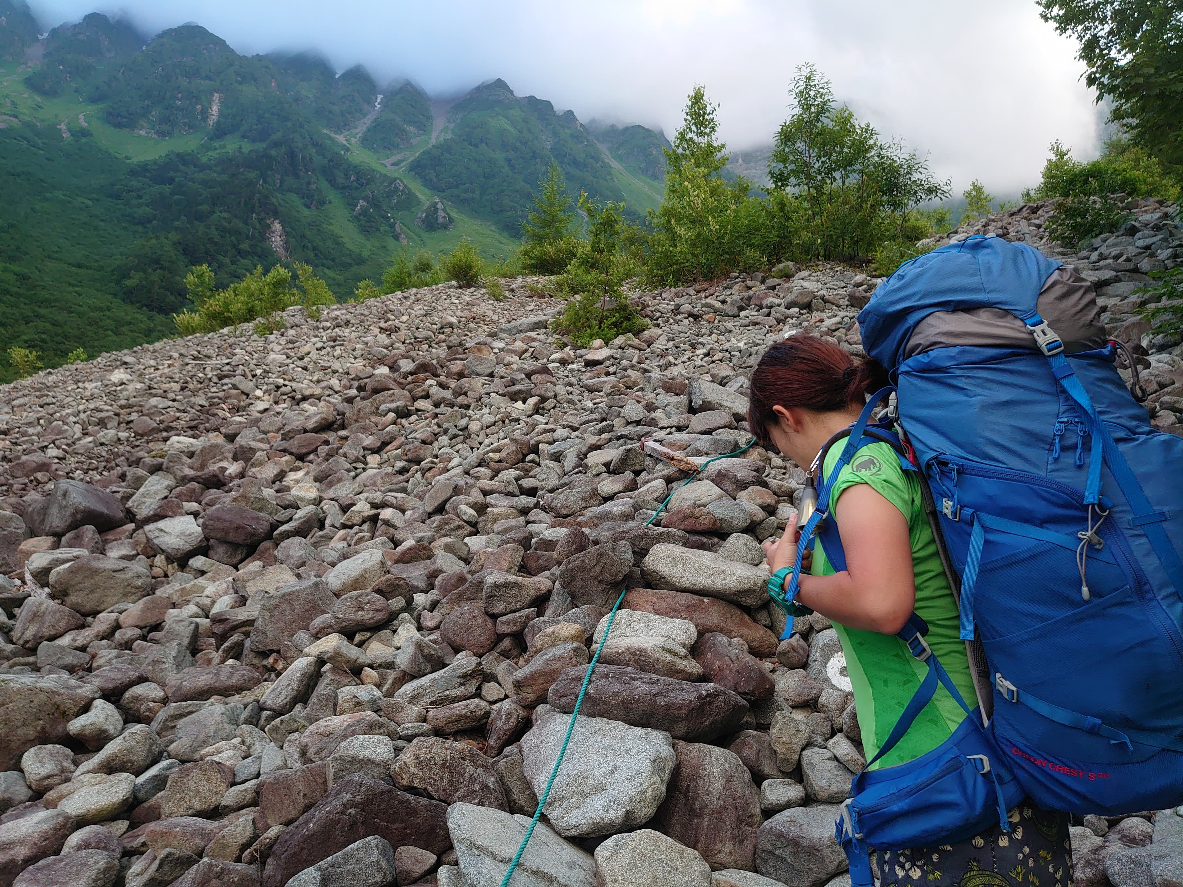 岳沢への登山道2