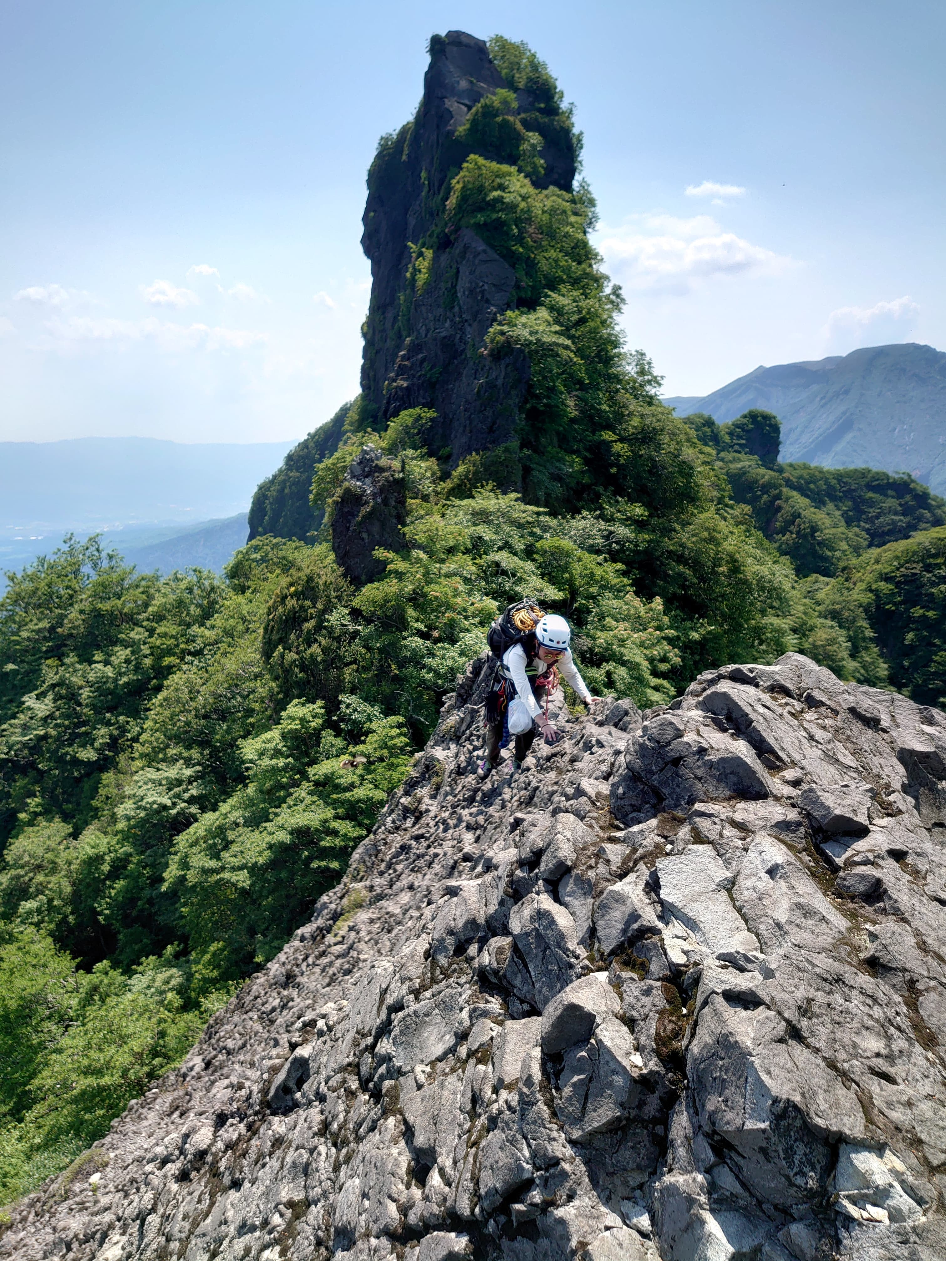 根子岳の小リッジ