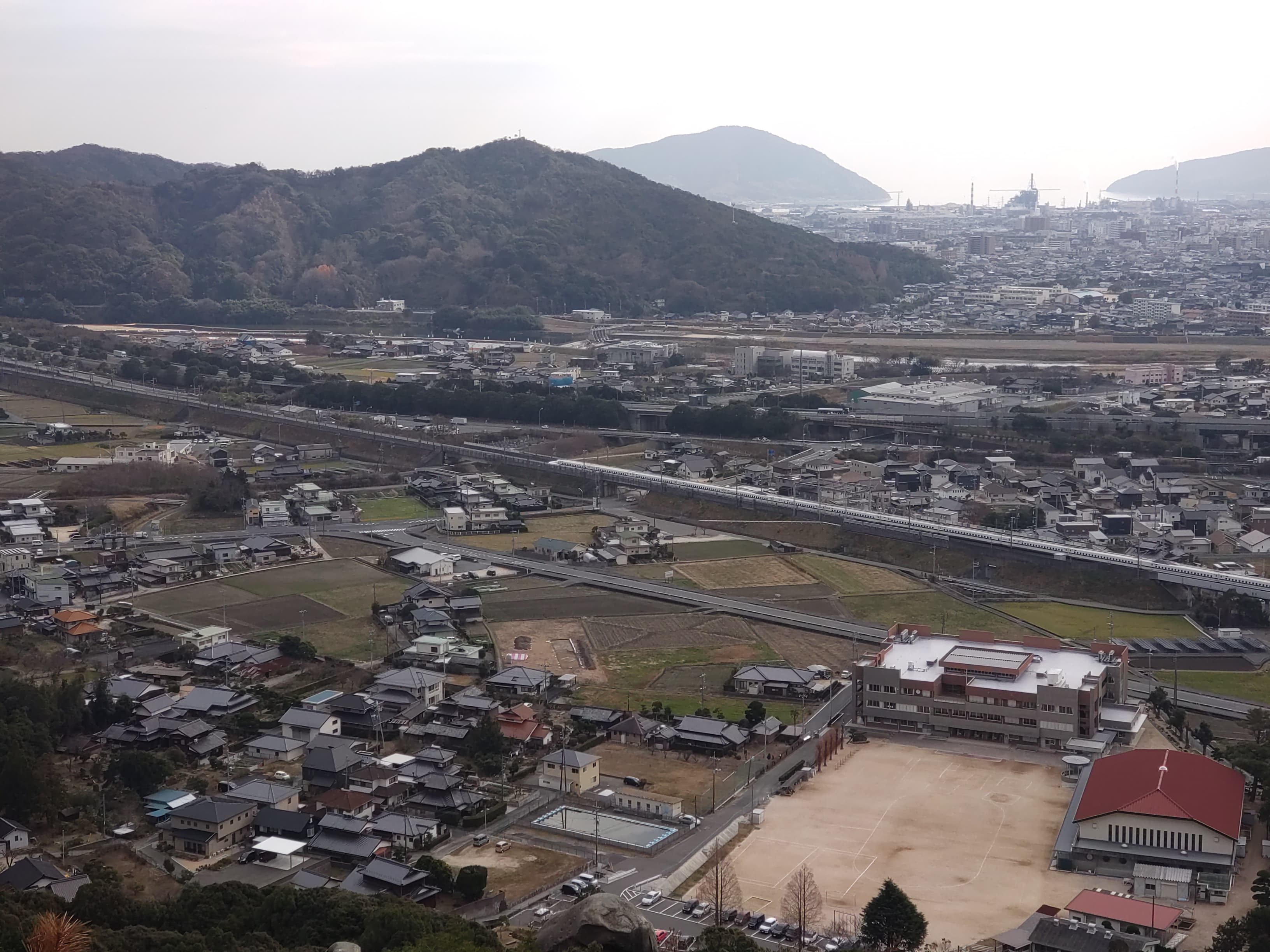 右田ヶ岳の登山道からの眺望