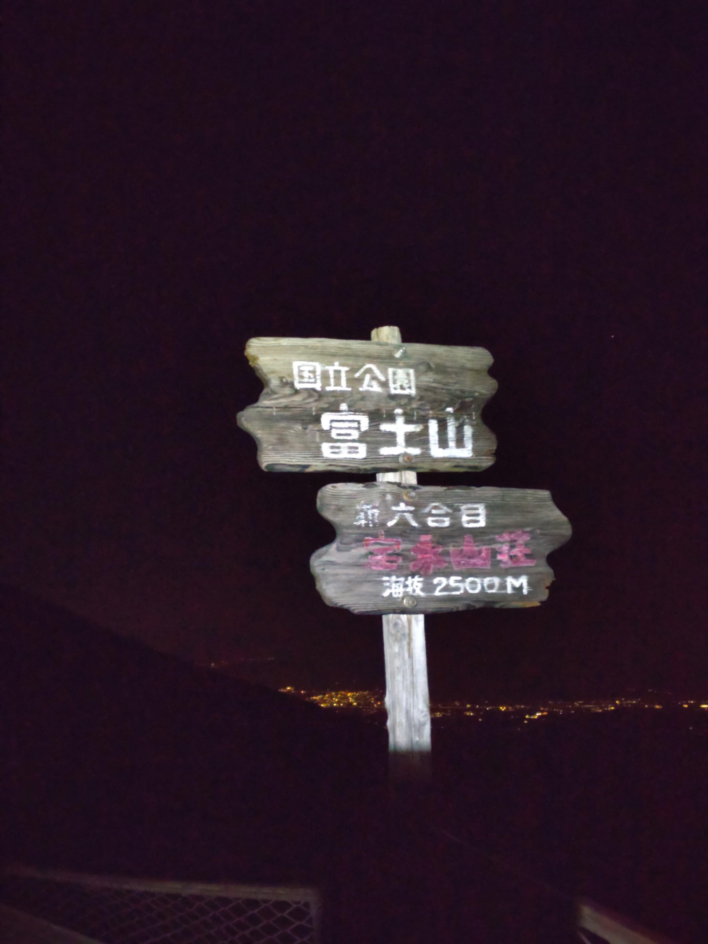 富士山6合目の看板