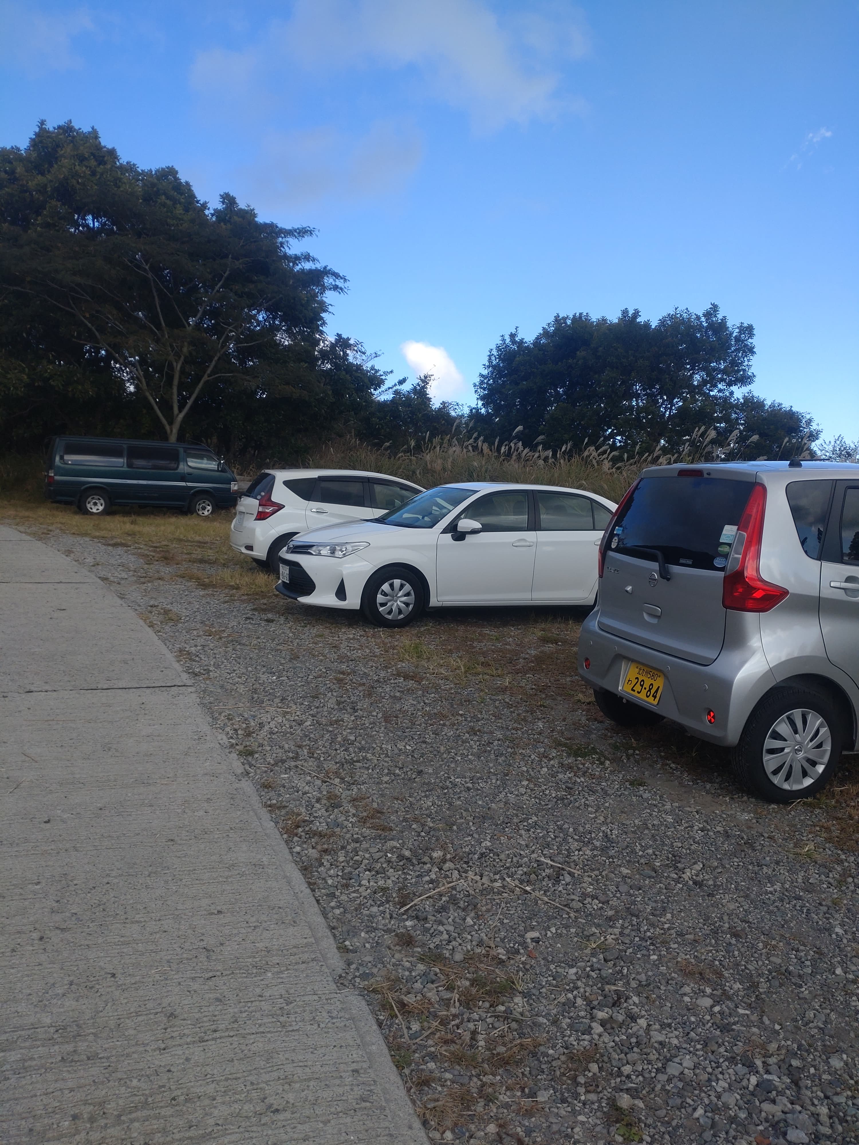 根子岳東峰登山口駐車場
