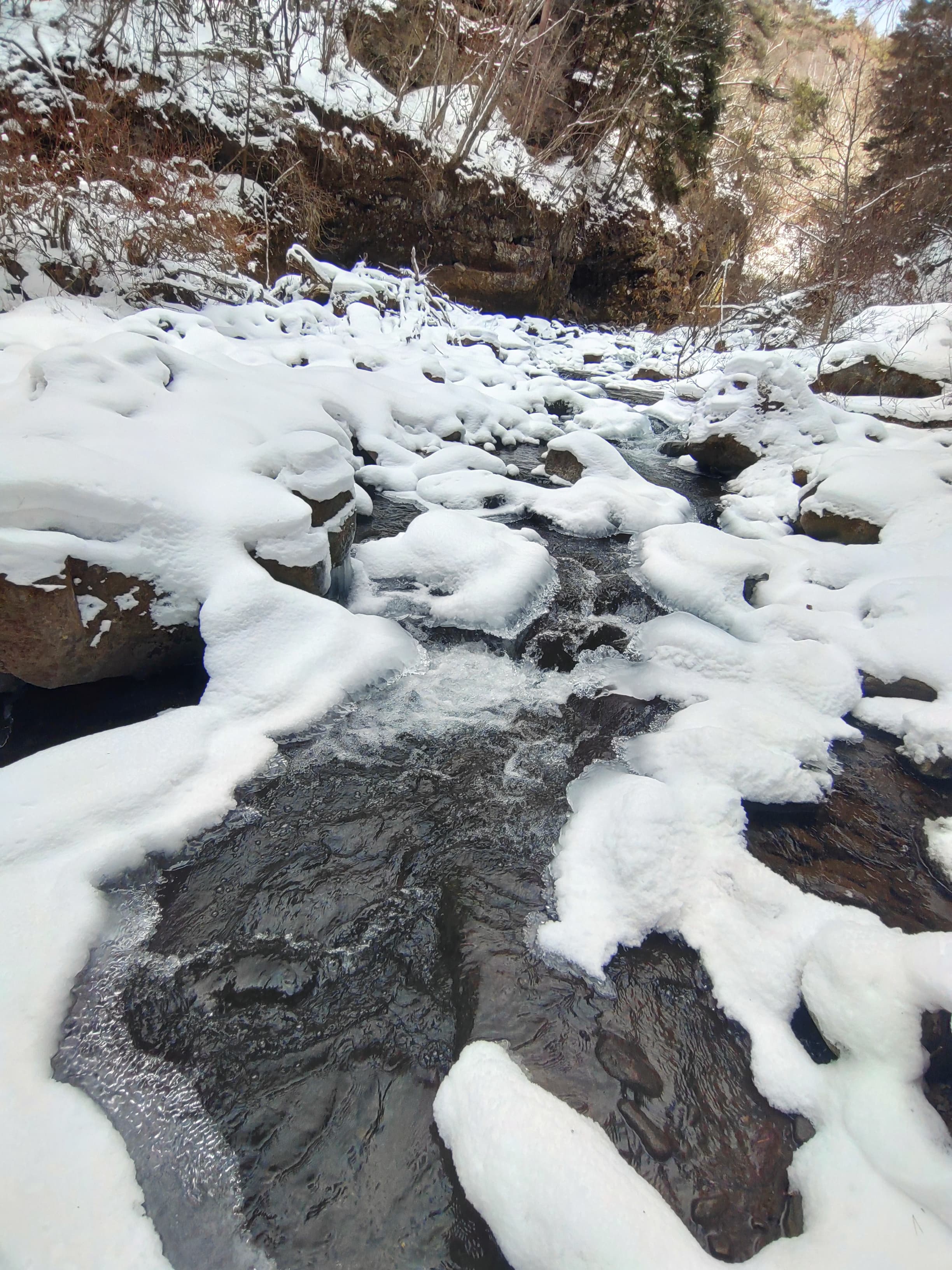 角木場の氷柱にて
