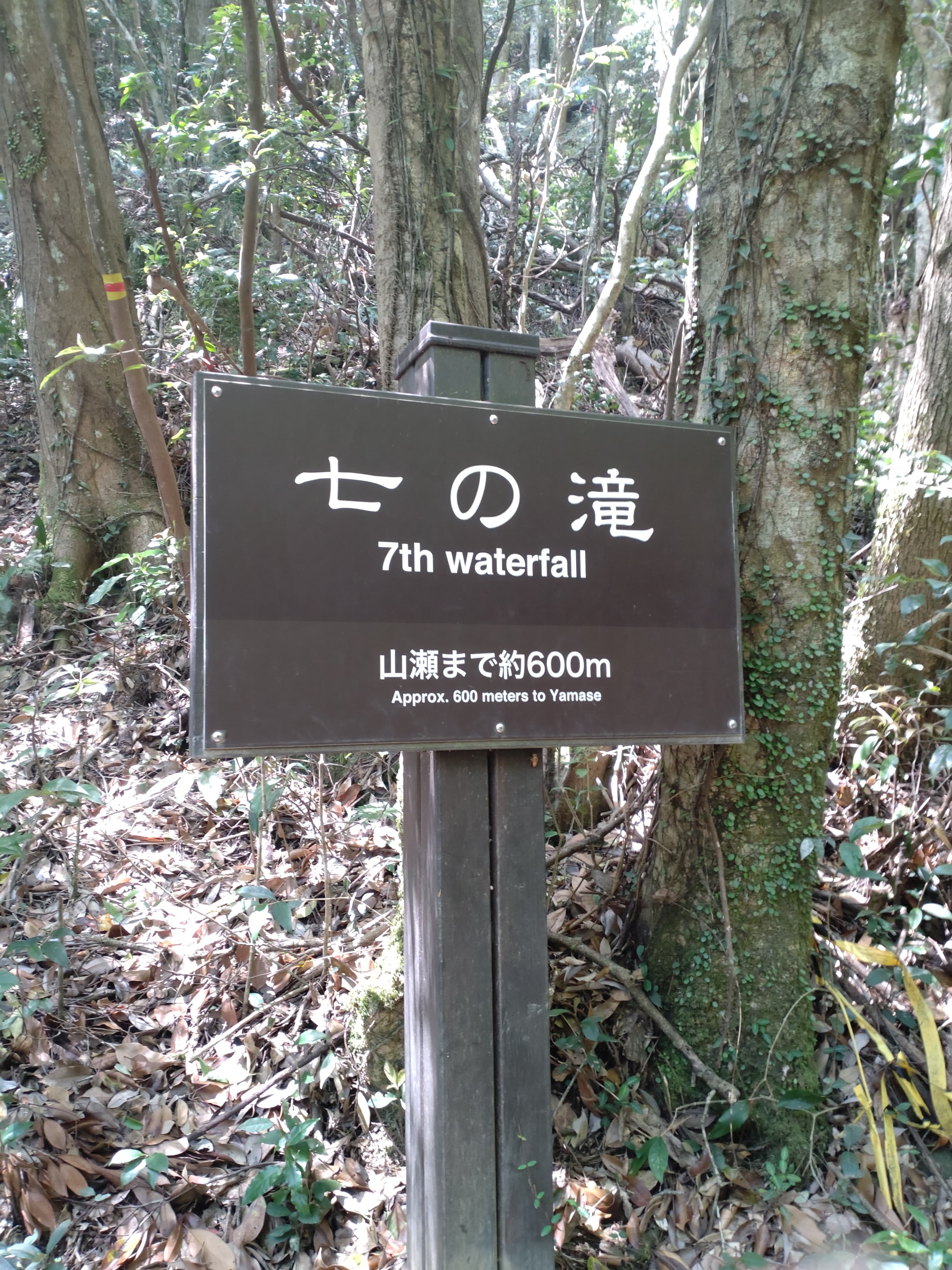七の滝看板