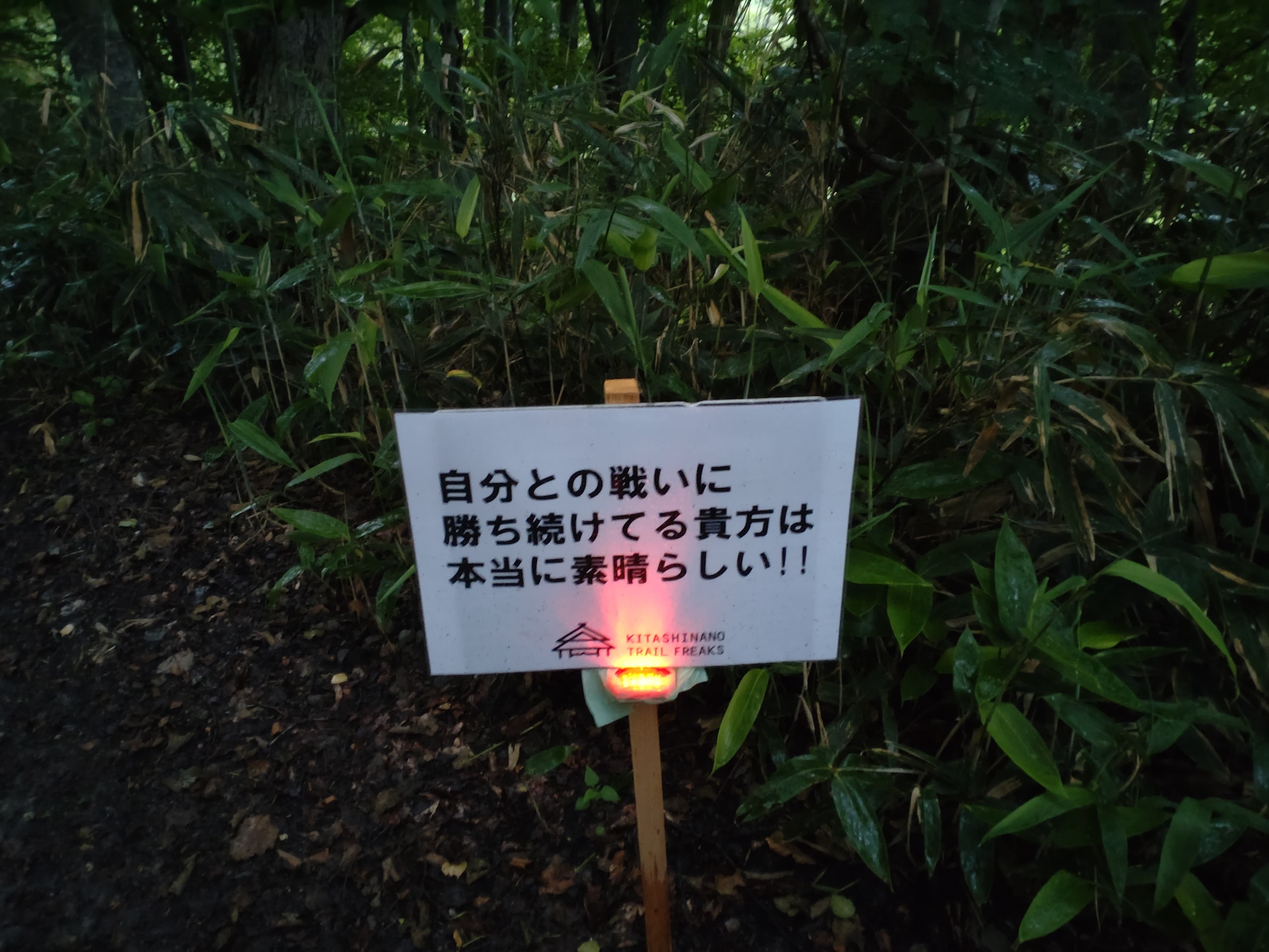 志賀高原100の励まし看板