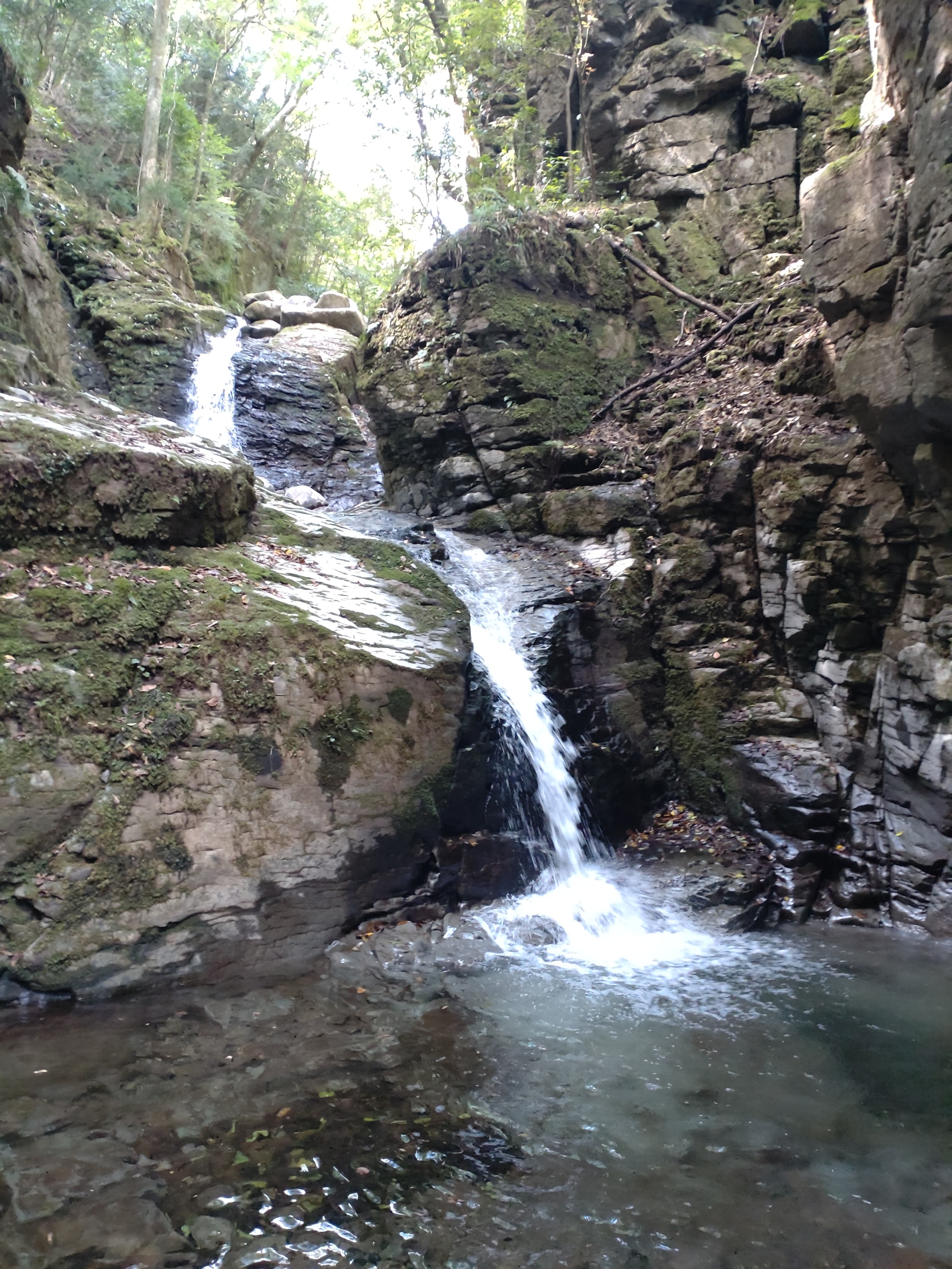 恐が淵で沢登り