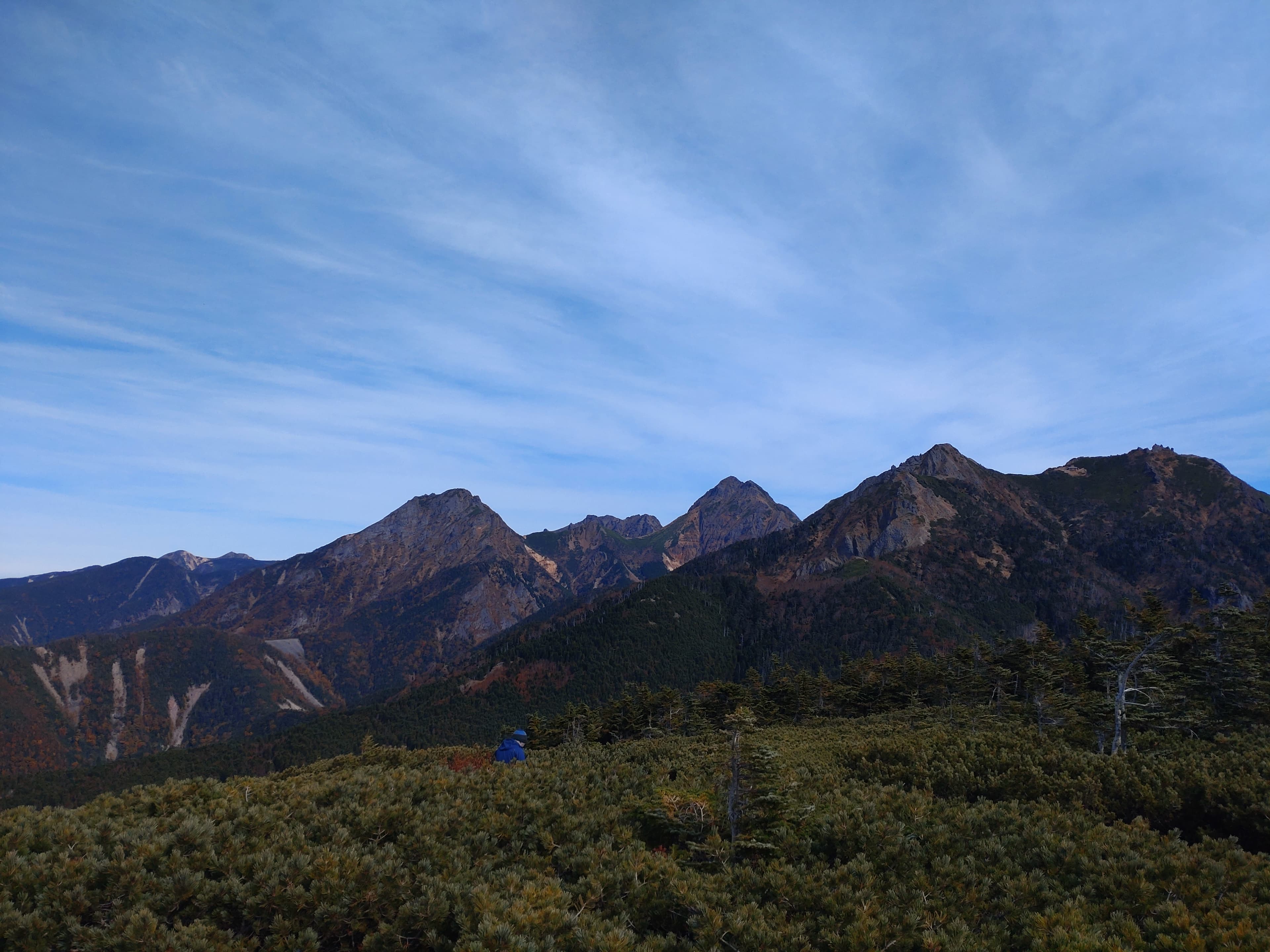 編笠山山頂から望む八ヶ岳連峰全容