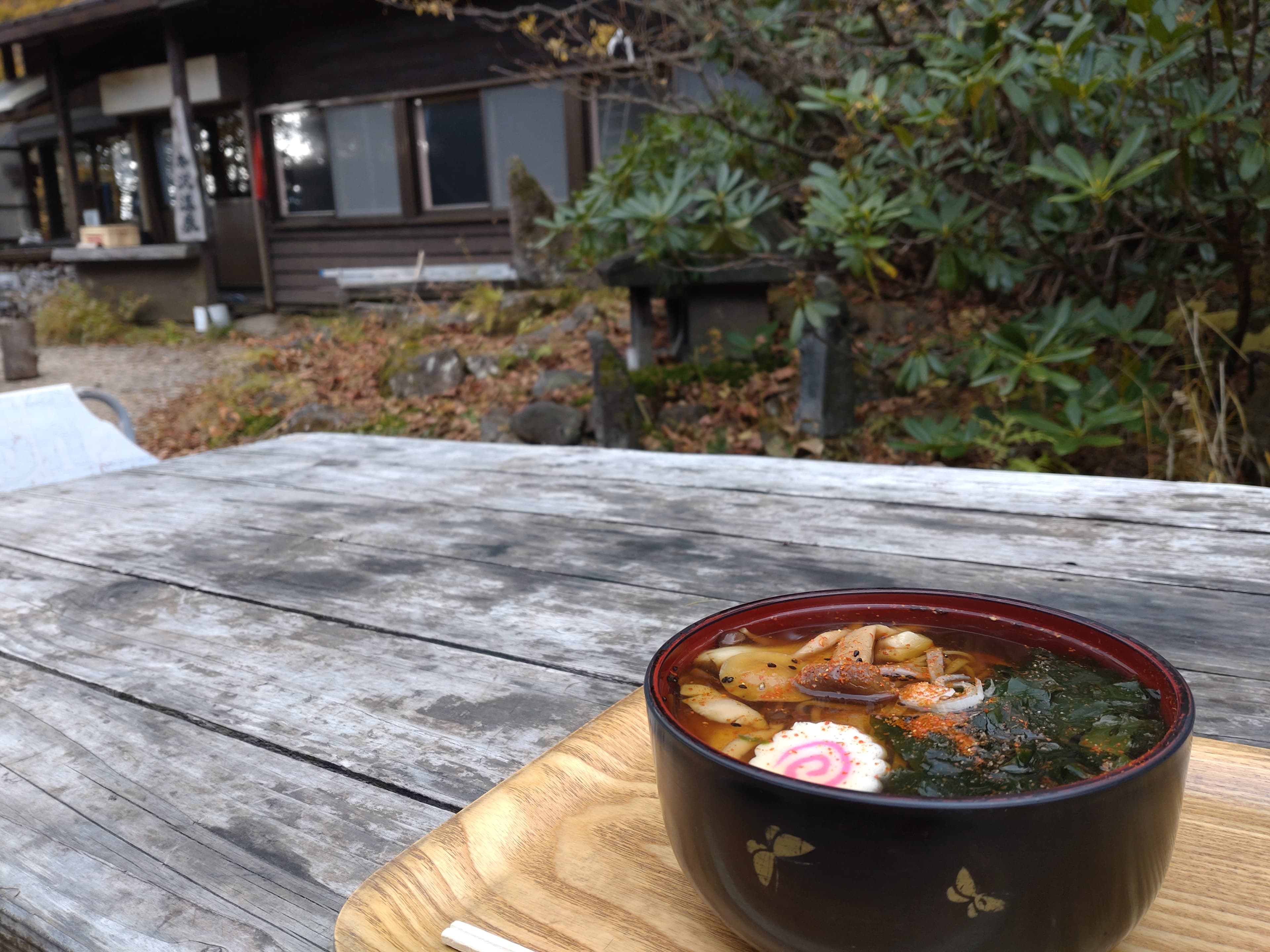 本澤温泉のキノコ蕎麦
