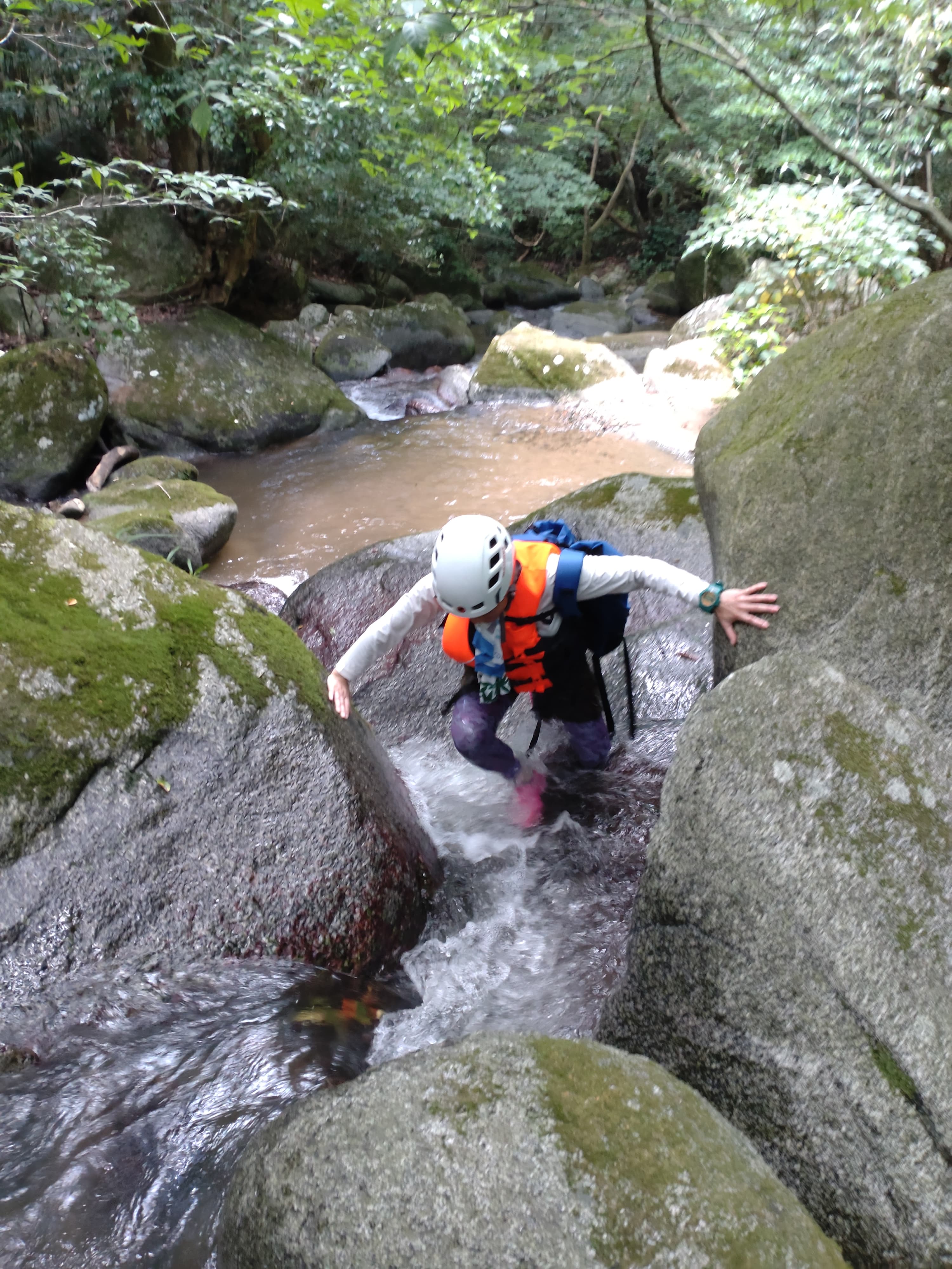 二丈渓谷の沢登り