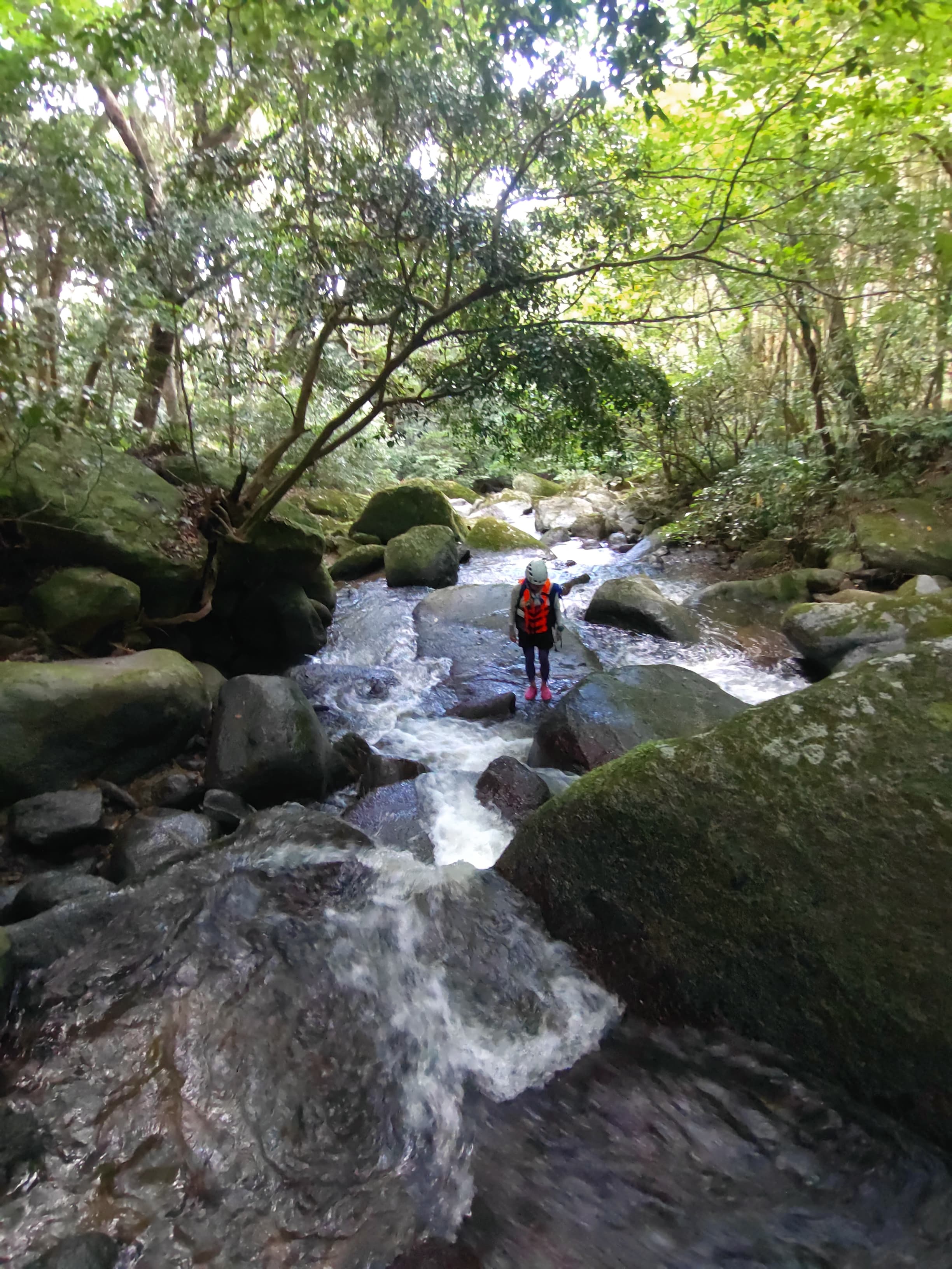 二丈渓谷の沢登り