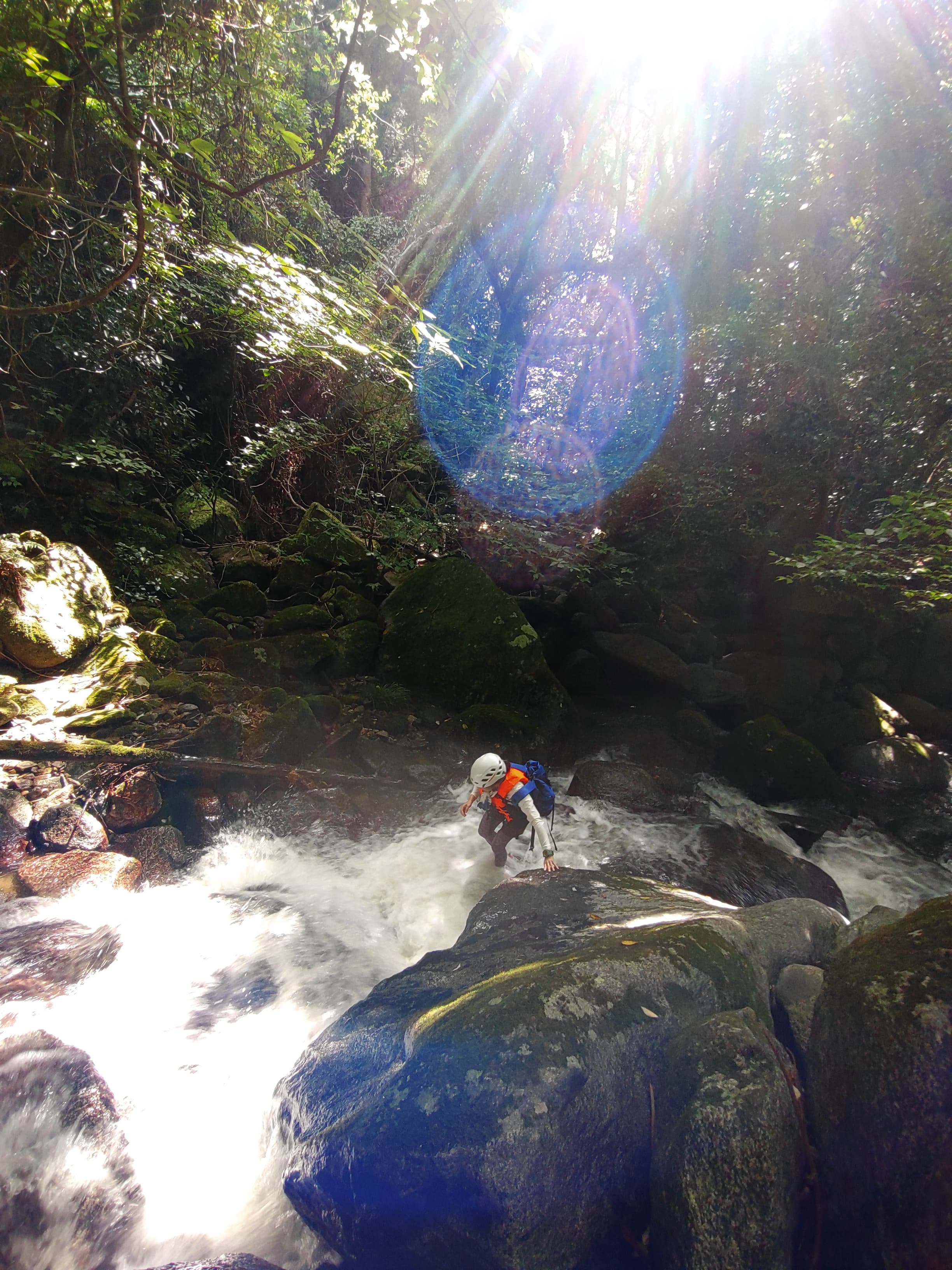 二丈渓谷の沢登り
