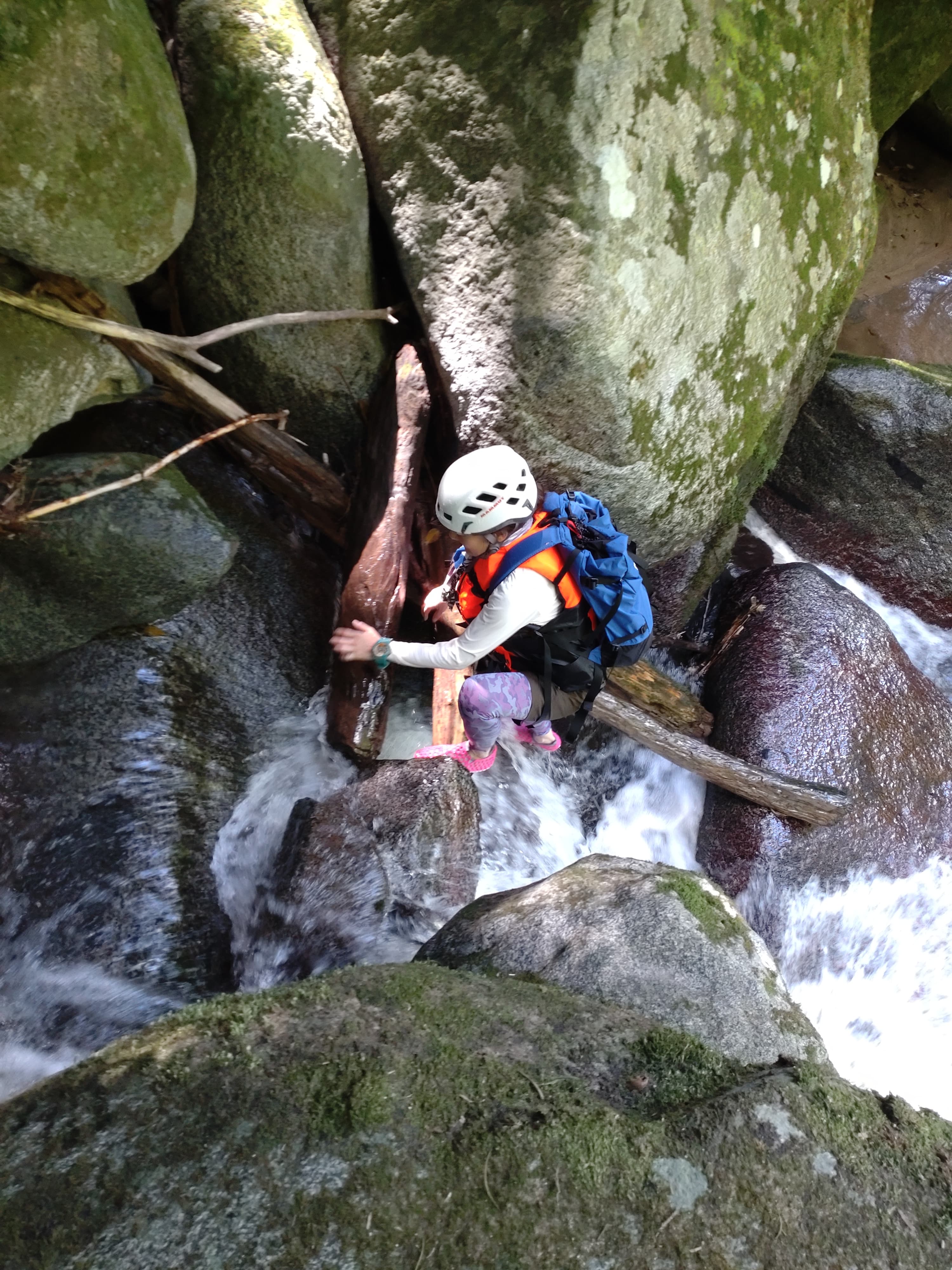 二丈渓谷の沢登り