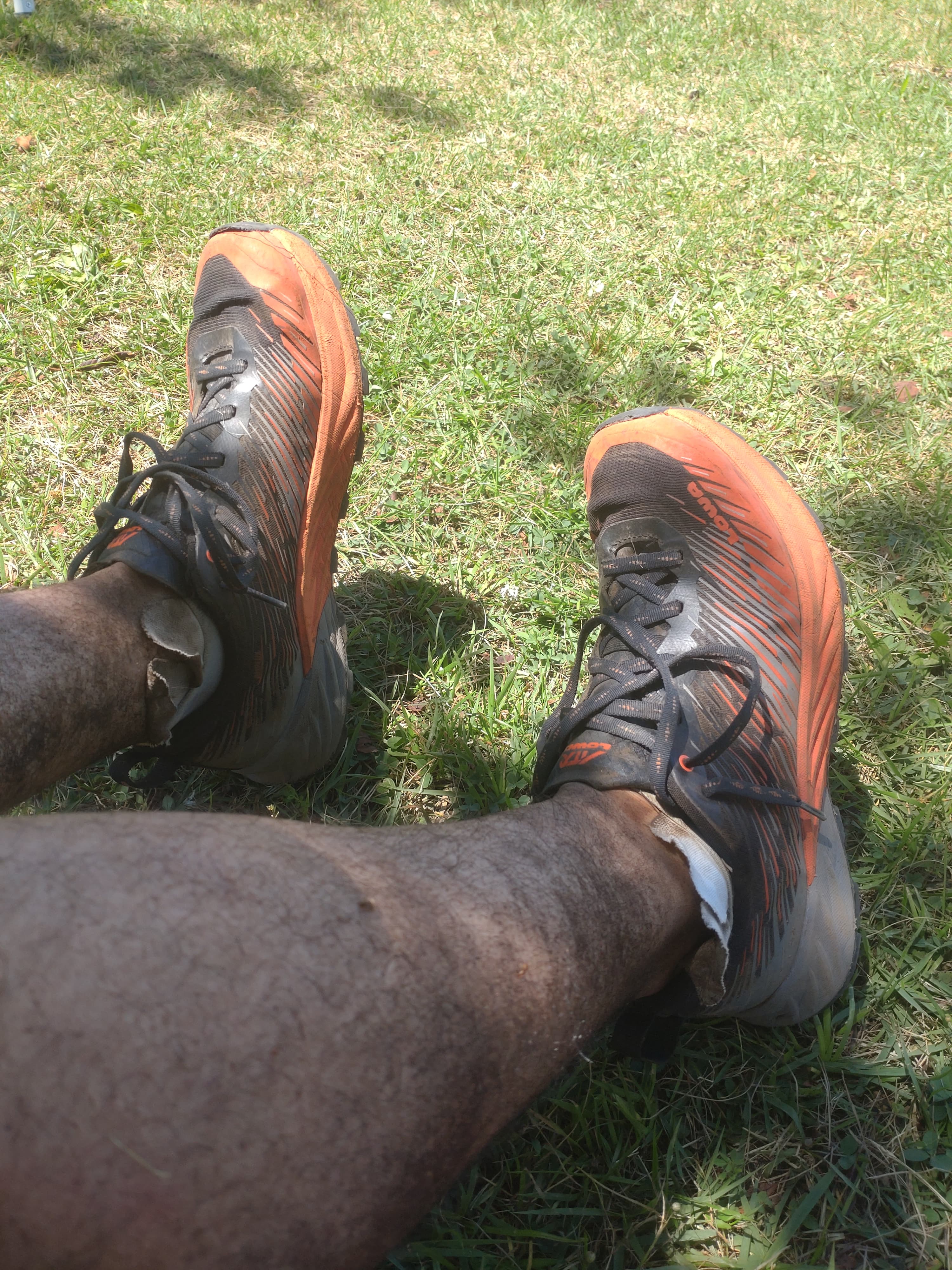 九州脊梁ピストントレイル後の足元