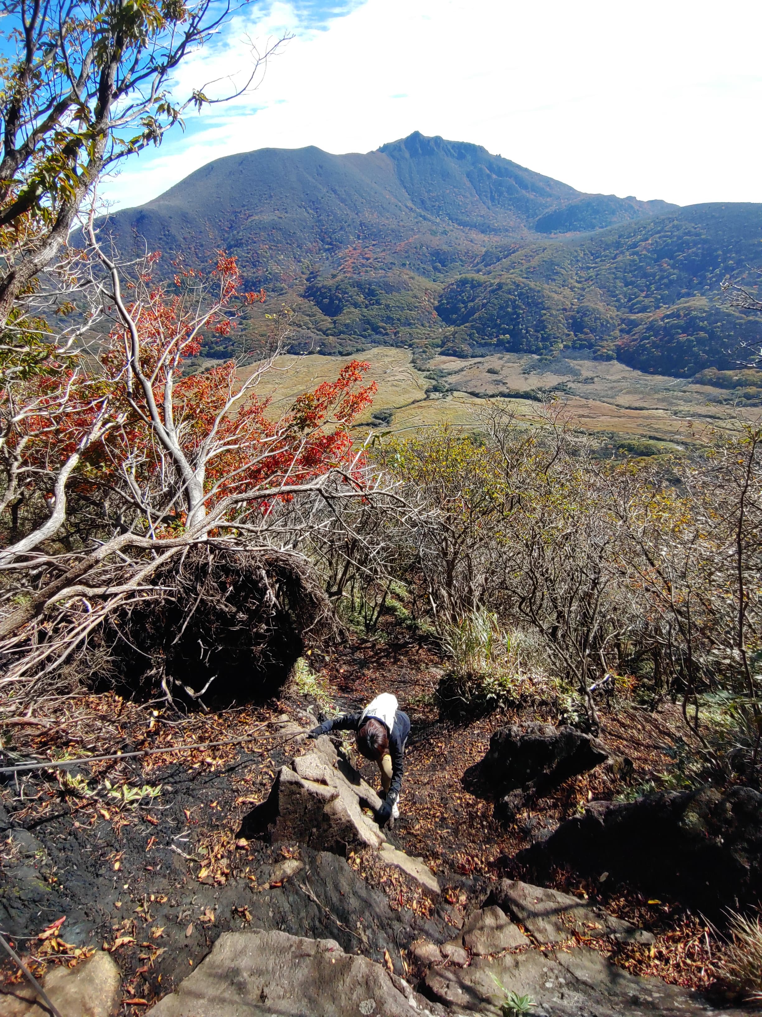 坊がつる三股山直登登山道