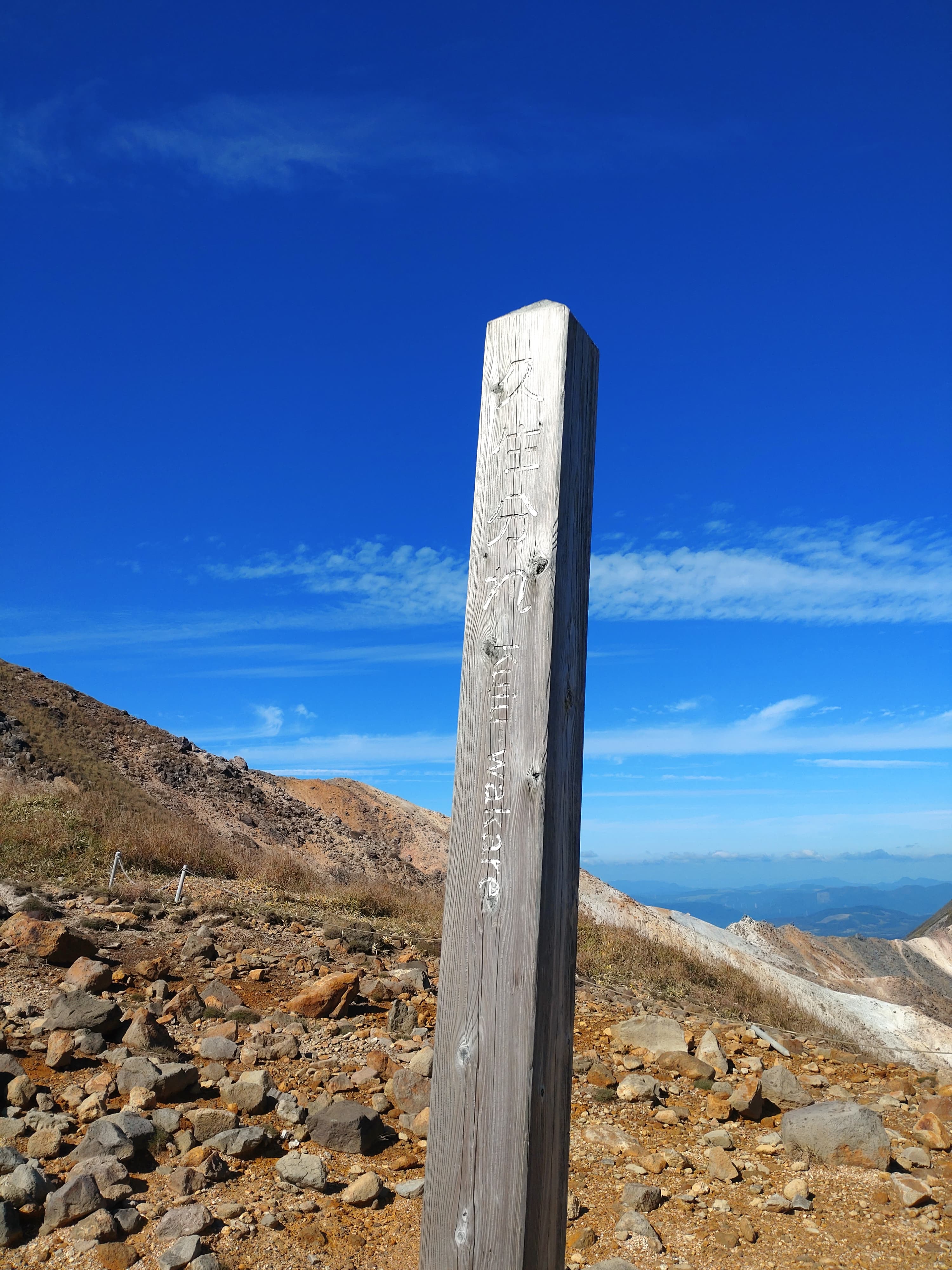 久住わかれ標識