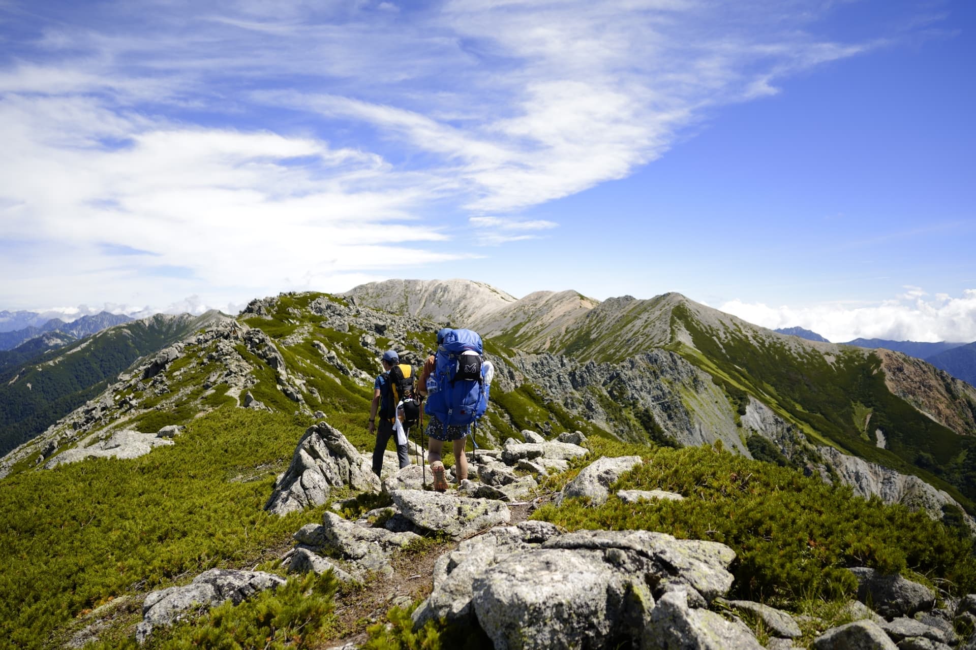 北アルプス裏銀座縦走登山道