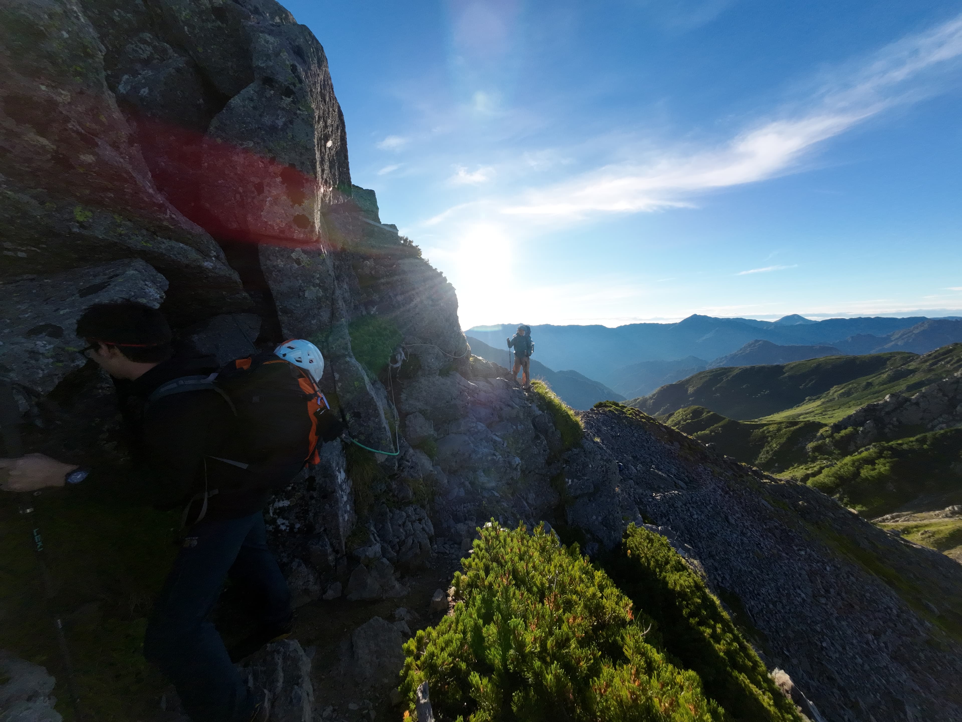 水晶岳の山頂直下