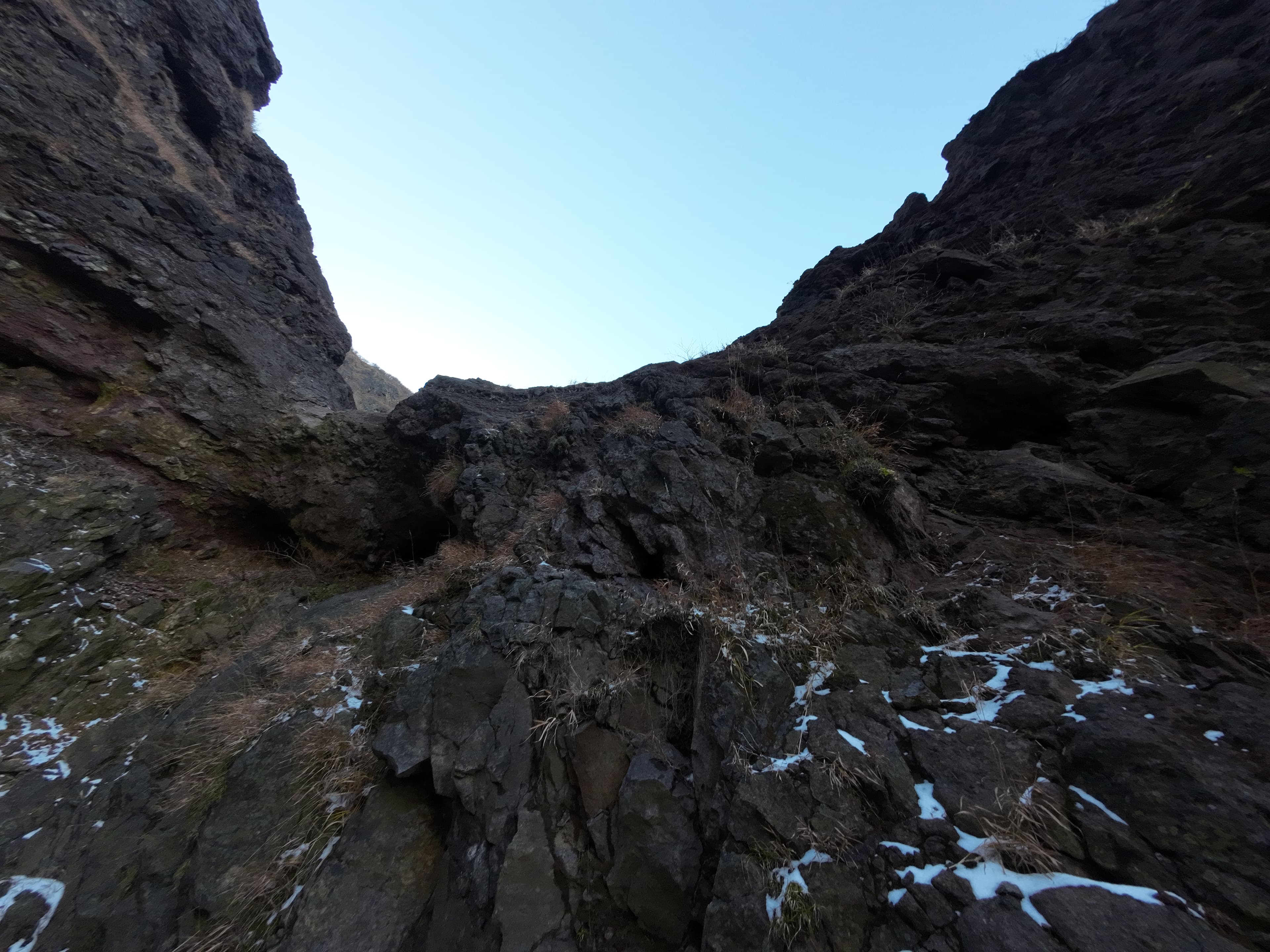 阿蘇赤谷と赤ガレ谷の分岐