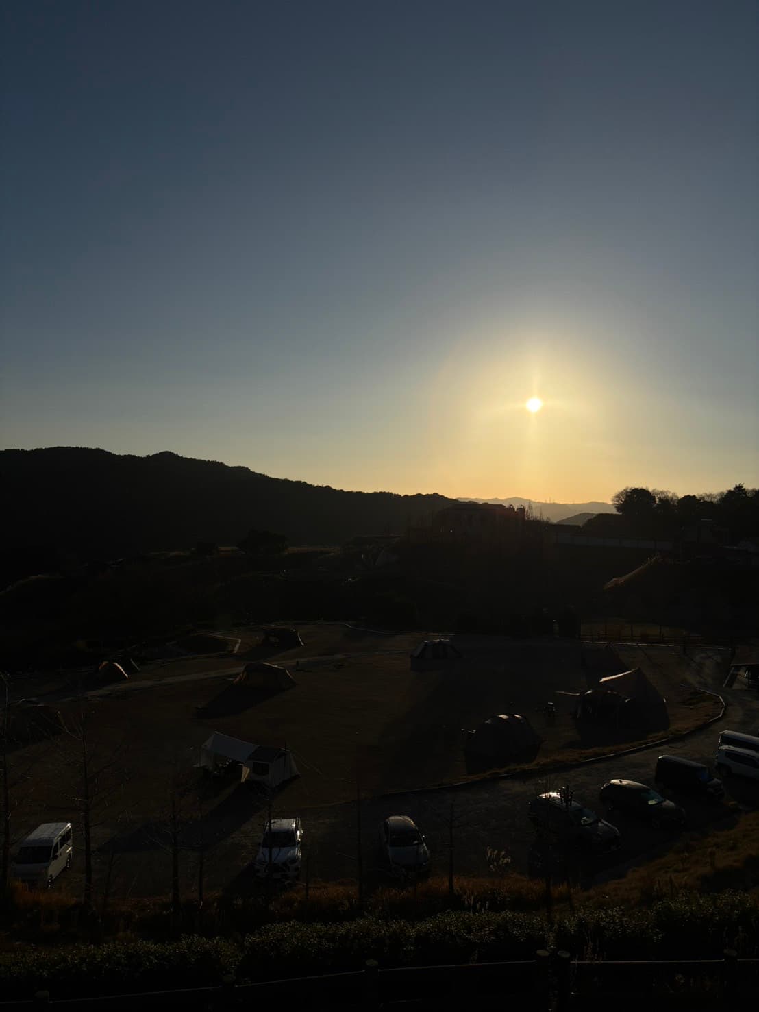 油山キャンプ場の朝